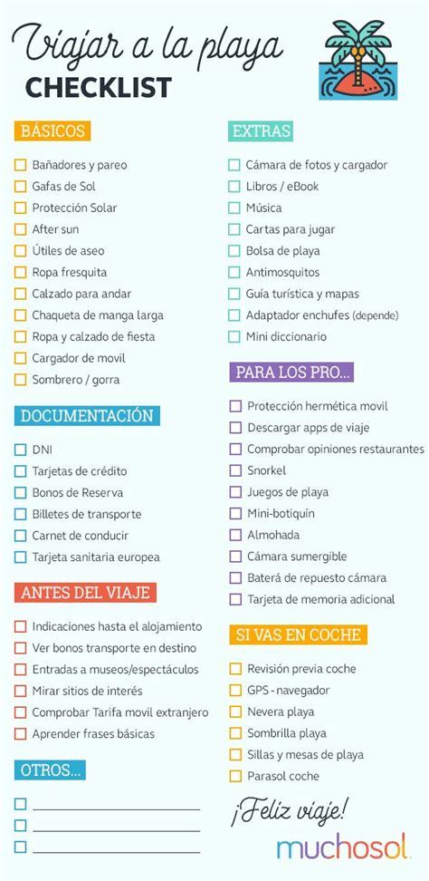 Checklist V3 Es Lista De Viaje Cosas Para La Playa Consejos Para