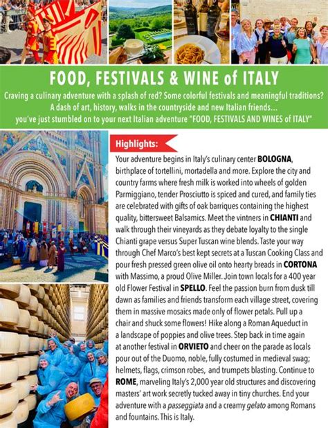 2024 Food, Festivals & Wine of Italy — Dolce Vita Adventures