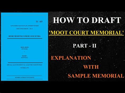 How To Draft Moot Court Memorial Part Youtube