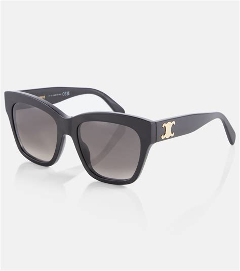 Triomphe 09 Cat Eye Sunglasses In Black Celine Eyewear Mytheresa