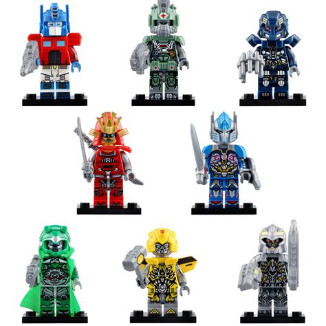 8pcsset Transformers Robot Megatron Optimus Prime Bumblebee Lego