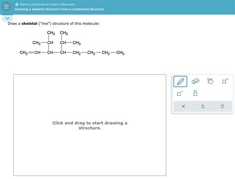 Solved Naming And Drawing Organic Molecules Drawing A Skeletal