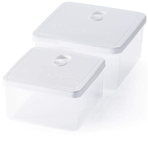 Casa Origin Microwavable Food Containers With Lid 2 Pieces Square