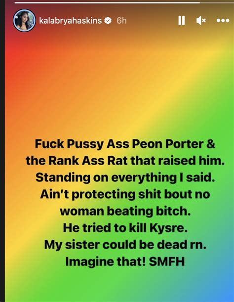 Dwayne Haskins' Wife Kalabrya Gondrezick Says Kevin Porter Jr. Tried to Kill Her Sister Kysre ...