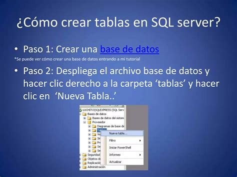 Como Crear Tablas Usando Sql Server Ppt Descarga Gratuita