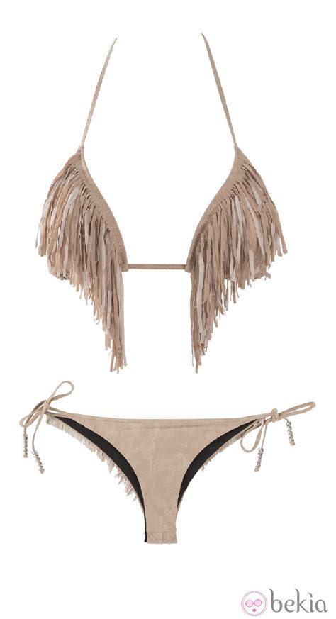 Bikini de triángulo con flecos de OniricSwimwear para verano Foto en Bekia Moda