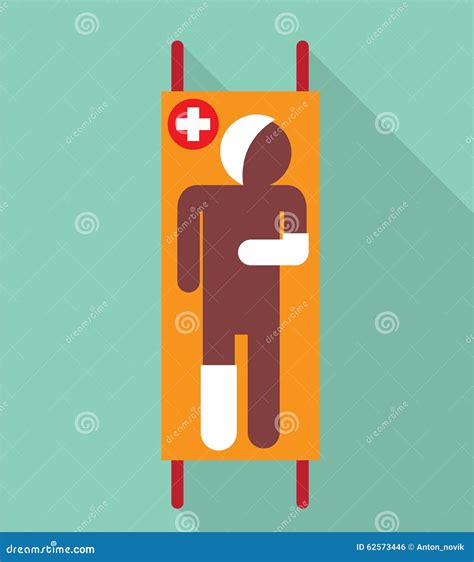 Emergency Stretcher Vector Illustration Stock Vector Illustration Of