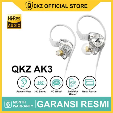 Jual QKZ AK3 With Mic In Ear Monitor Dynamic HIFI Heavy Bass Earphone