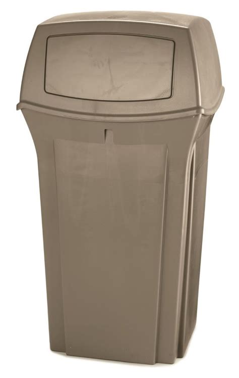 Rubbermaid Ranger Waste Container 35 Gallon Beige SupplyDen