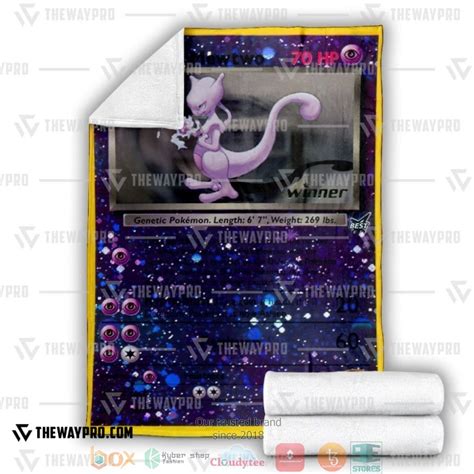 HOT Anime Pokemon Rocket S Mewtwo Blanket Boxbox Branding Luxury T