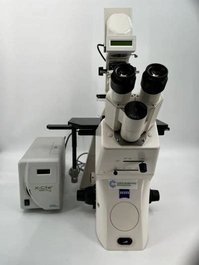 Zeiss Axiovert Cfl Inverted Phase Contrast Fluorescence Trinocular