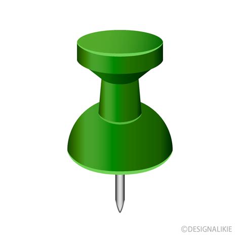 Green Pin Clip Art Free Png Image｜illustoon