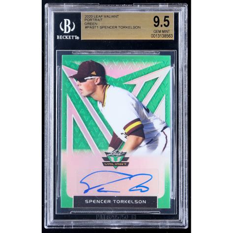 Spencer Torkelson 2020 Leaf Valiant Portrait Green PAST1 29 99 RC