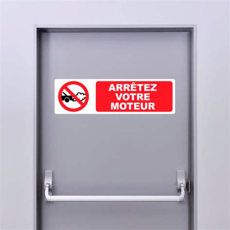 Autocollant Pictogramme Arr Tez Votre Moteur Zone Signaletique