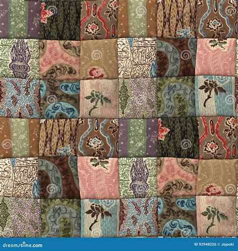 Patchwork Quilt Seamless Texture Stock Illustration Illustration Of