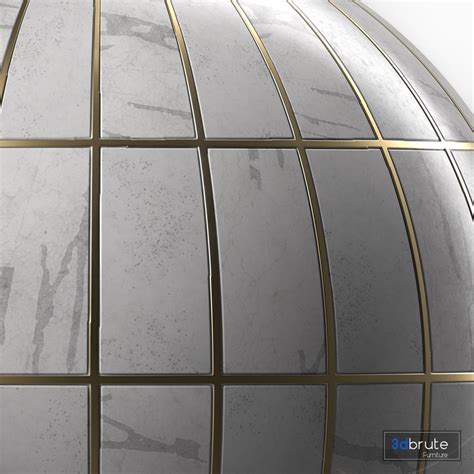 Marble Tile Materials Mix By Metal Tile Pbr K Seamless D Model