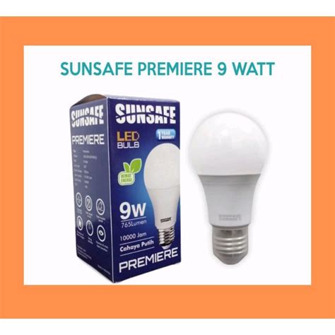 Jual Lampu Bohlam LED BLUB SUNSAFE PREMIERE 9 Watt Shopee Indonesia