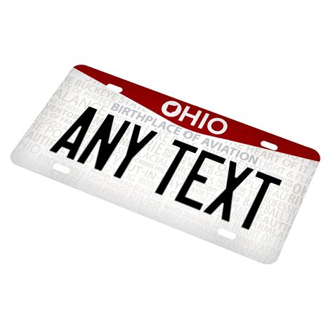 Custom Ohio License Plate Personalized Name All 50 States Etsy