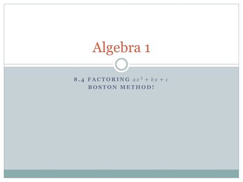 Ppt Algebra 1 Powerpoint Presentation Free Download Id5572433