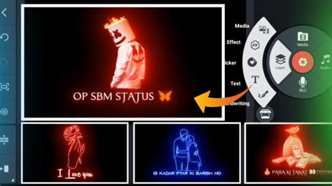 How To Create Glowing Text Kinemaster Node K Black Screen Status