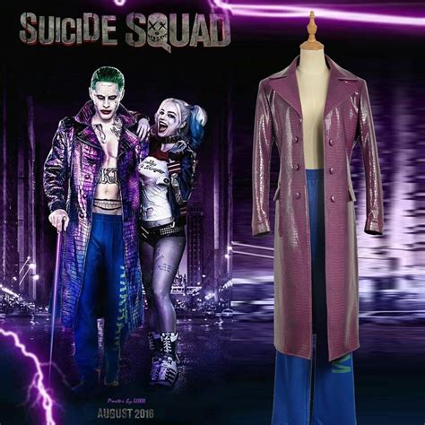 Suicide Squad Jared Leto Joker Cosplay Costume Jacket Pants For Adult