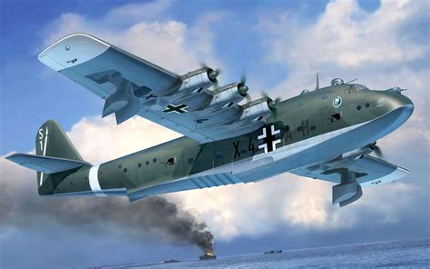 Blohm And Voss Bv 222 Wiking Egbert Friedl Revell Box Art Flying