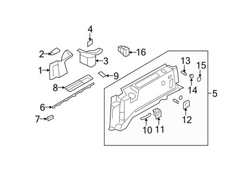 Ford Expedition Interior Quarter Panel Trim Panel Rear FL1Z7831012AA