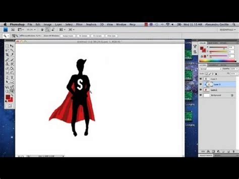 How To Draw A Cape In Photoshop Photoshop Tutorials Youtube