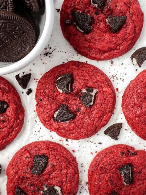 Oreo Red Velvet Cookies My Happy Bakes