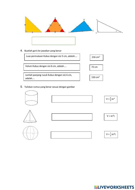 Bangun Ruang Online Exercise For 9 Live Worksheets