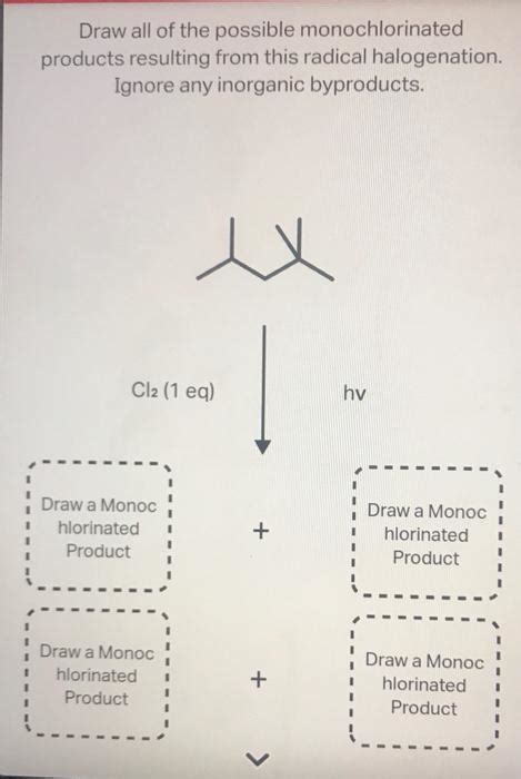 Solved Draw All Of The Possible Monochlorinated Products Chegg