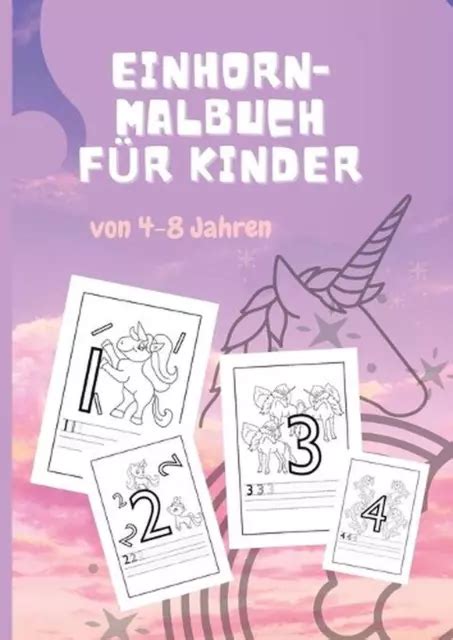 Einhorn Malbuch Fr Kinder Von Jahren Ein Lustiges Arbeitsbuch F R