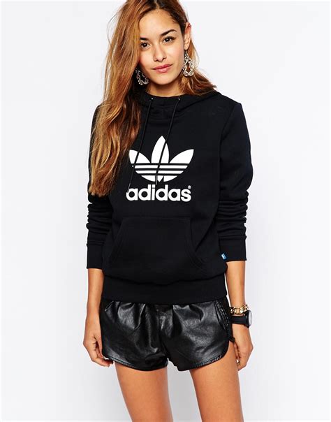 Adidas Originals Trefoil Hoodie In Black Lyst