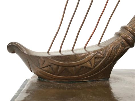 Lot Hans Muller Art Nouveau Nude Harp Player Bronze Sculpture