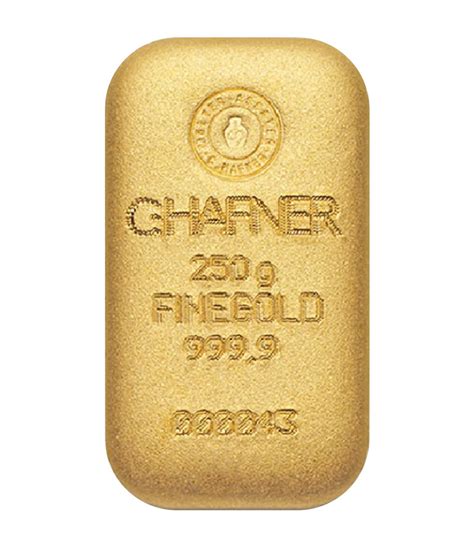 Gold Bar 250 Gram C Hafner