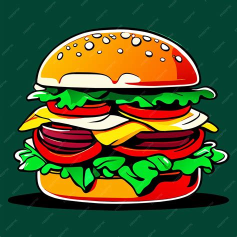 Premium Vector Beautiful Realistic Burger Fast Food Illustration