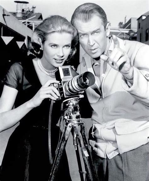 Grace Kelly And Jimmy Stewart On The Set Of Rear Window 1954 Grace