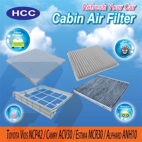 Oem High Efficiency Quality Cabin Filter For Toyota Vios Ncp Camry