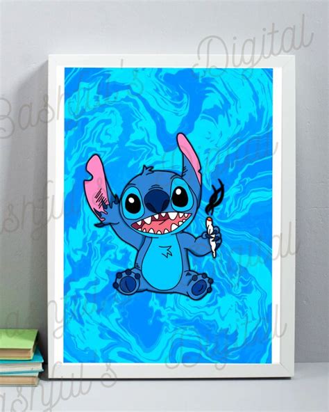 Trippy Stitch Png A3a4 And A5 Digital File Only Etsy