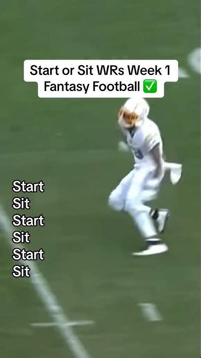 Start Or Sit Wrs Week 1 Fantasy Football Youtube