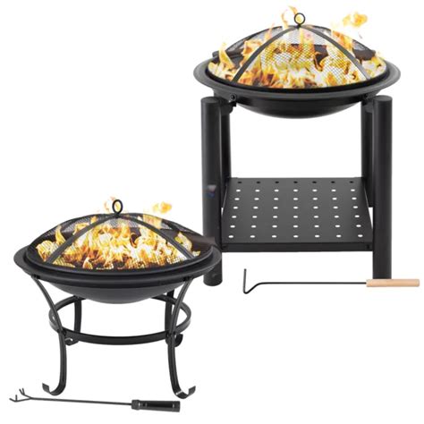 BRASERO DE JARDIN bol à feu avec grille á charbon et pare étincelles Ø