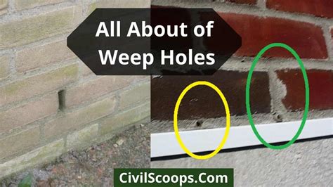 What Is Weep Holes Function Of Weep Holes Types Of Weep Holes