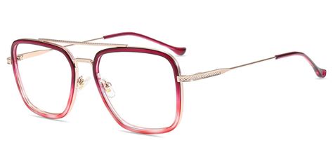 Unisex Full Frame Mixed Material Eyeglasses