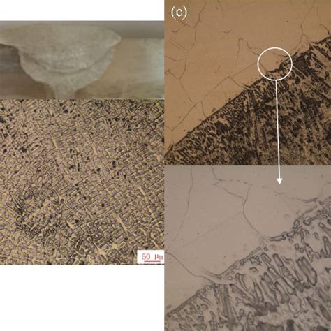 Micrograph Of Welded Joint A Welded Zone B HAZ C Fusion Zone