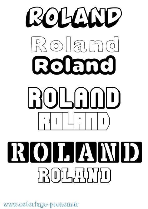 Coloriage Du Prénom Roland à Imprimer Ou Télécharger Facilement