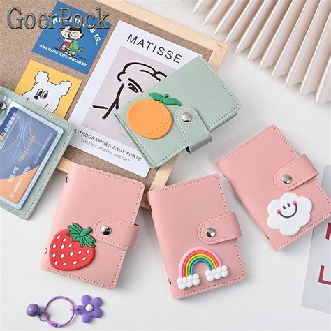 Porte Cartes En Cuir Pu Pour Hommes Et Femmes Tui Cartes De Dessin Anim