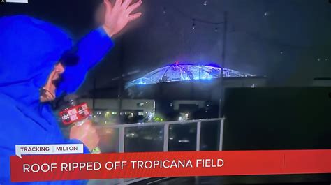 9 Shocking Pictures And Videos Of Tropicana Field With Its Roof Ripped Off