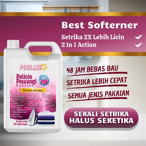 Jual Porlash Pelicin Setrika Dan Pengharum Pakaian Aroma Wangi Segar