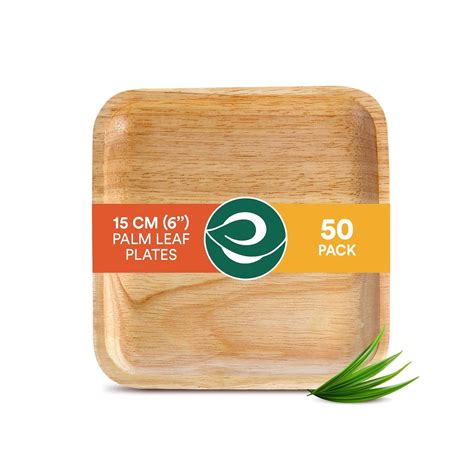 Eco Soul Inch Pack Areca Palm Leaf Square Plates Disposable