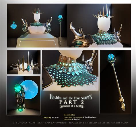 Medora's coronation jewels in 3D by BIGBIG-on-DA on DeviantArt